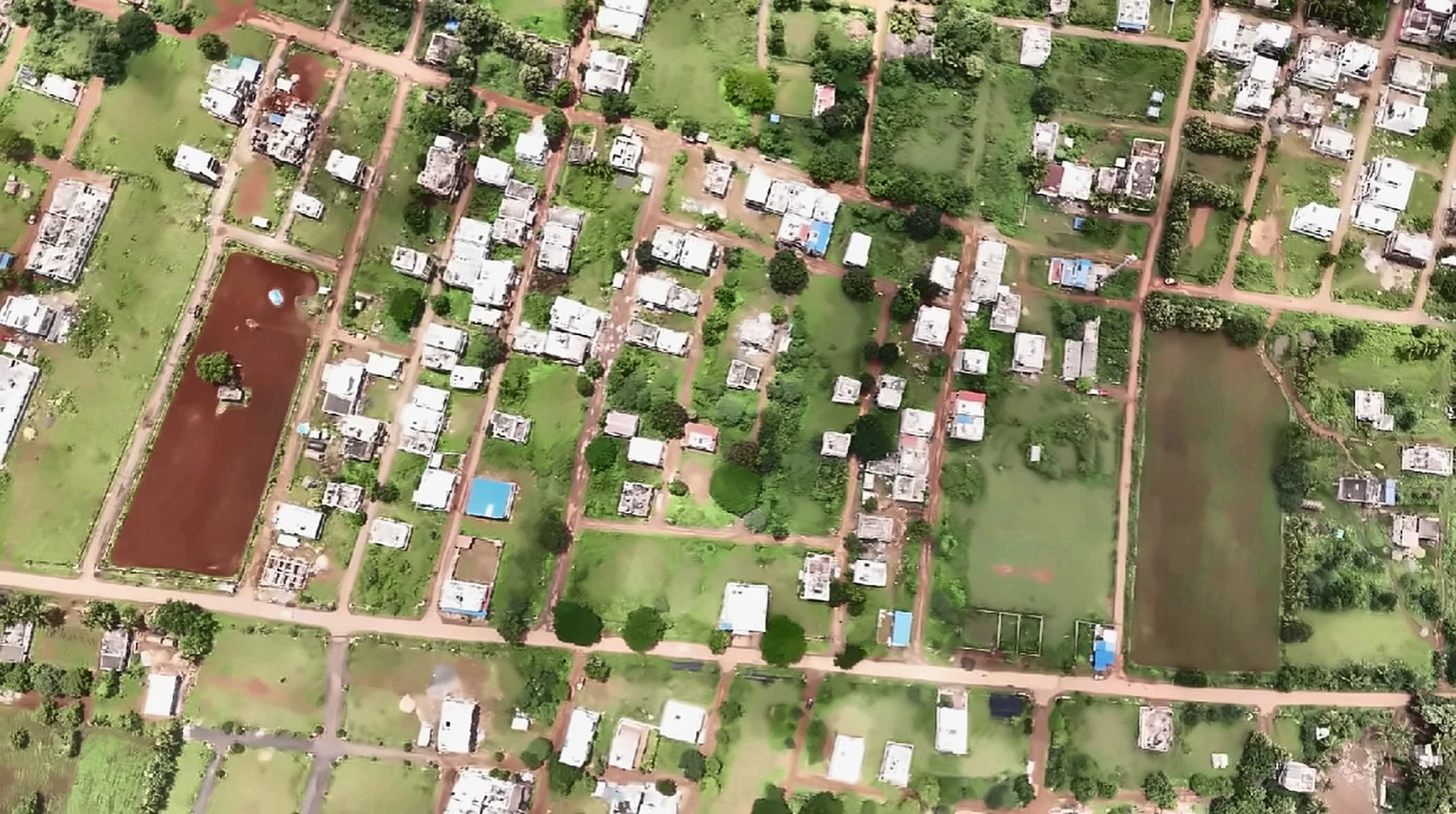 Aerial view of Shivparvati Layout, Bhairidevarakoppa, Hubballi